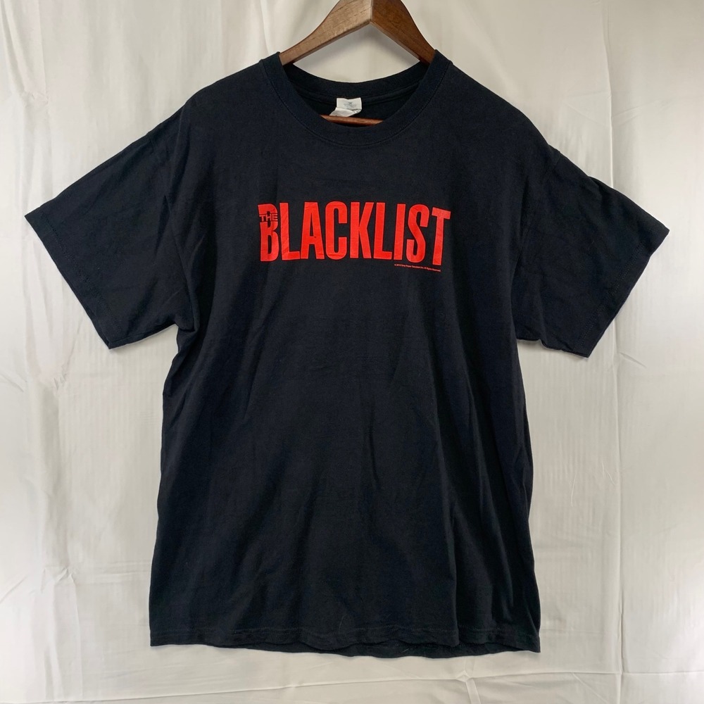 The Blacklist T-Shirt Anvil Mens Large Black 2014 TV Show Promo Graphic Tee